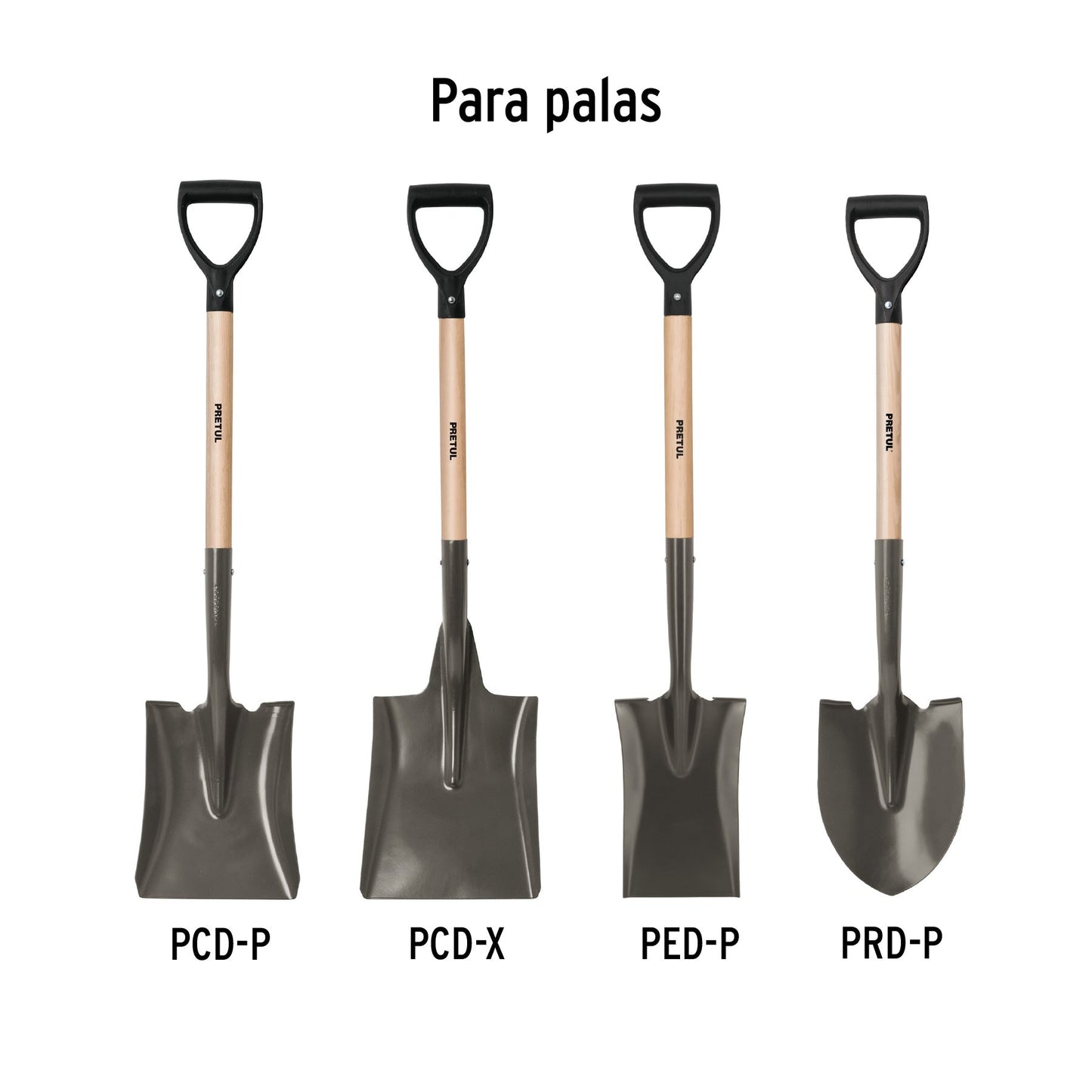 Mango para palas puño 'Y' plástico PCD-X, de 24', Pretul | MG-PDP-Y | 20548