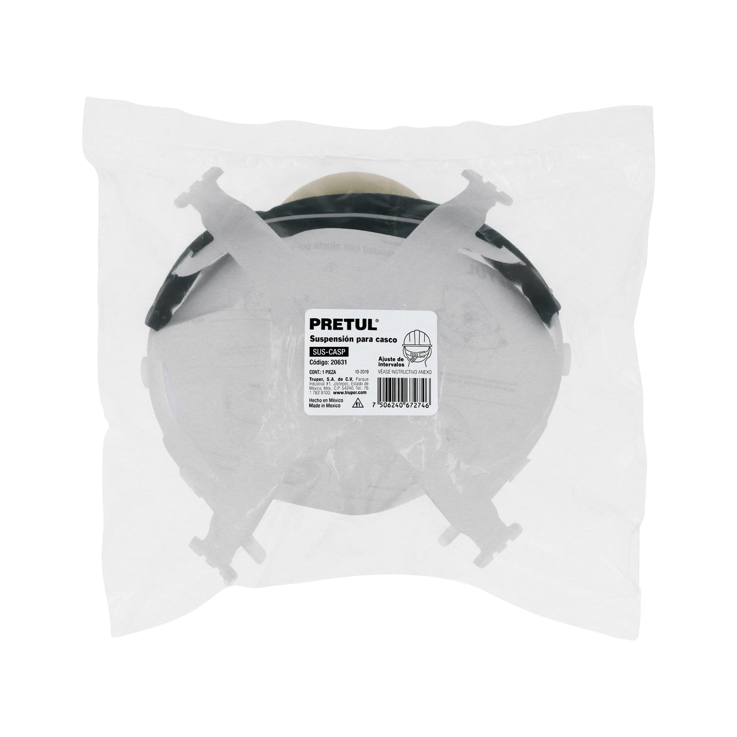 Suspensión para cascos, ajuste por intervalos, Pretul | SUS-CASP | 20631