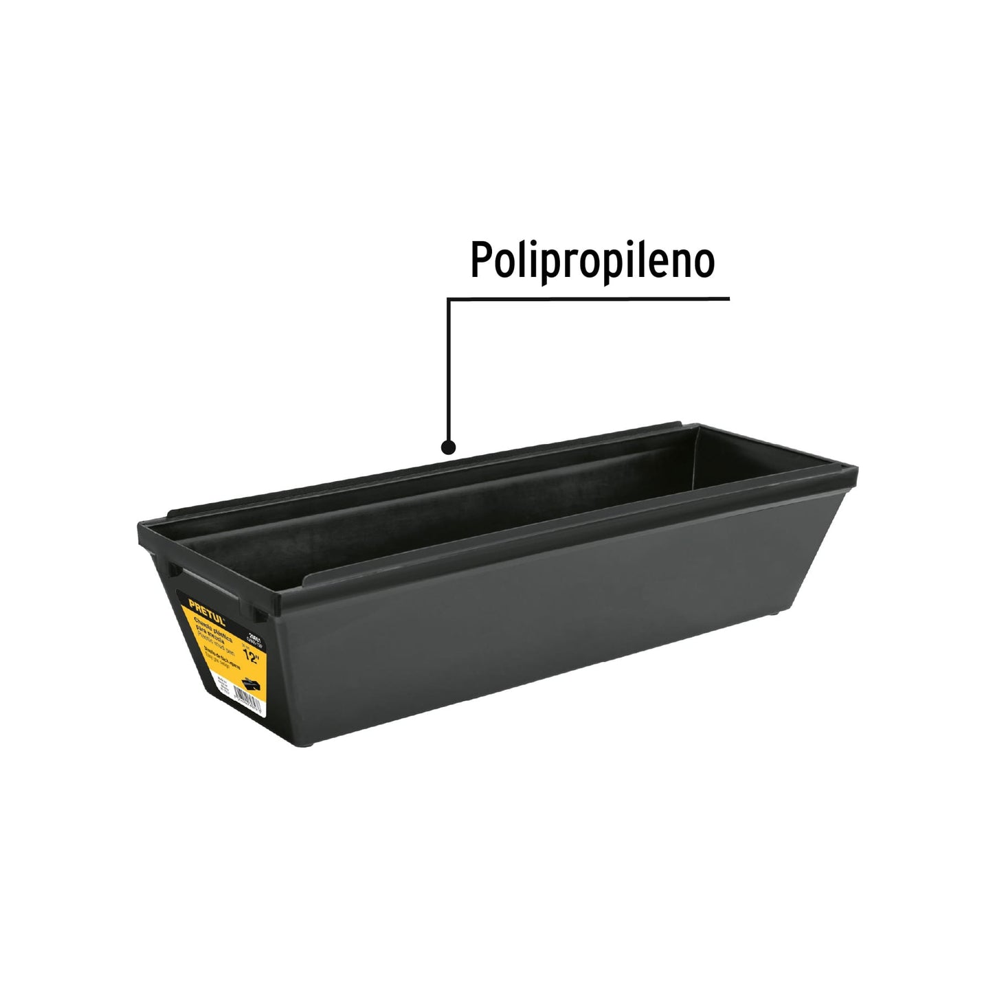 Charola de 12' plástica para mezcla, Pretul | CHAR-12P | 20651