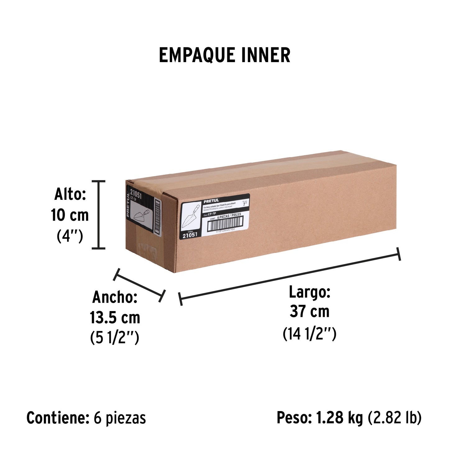 Cuchara para albañil 7' tipo Filadelfia, PRETUL | CT-7P | 21051