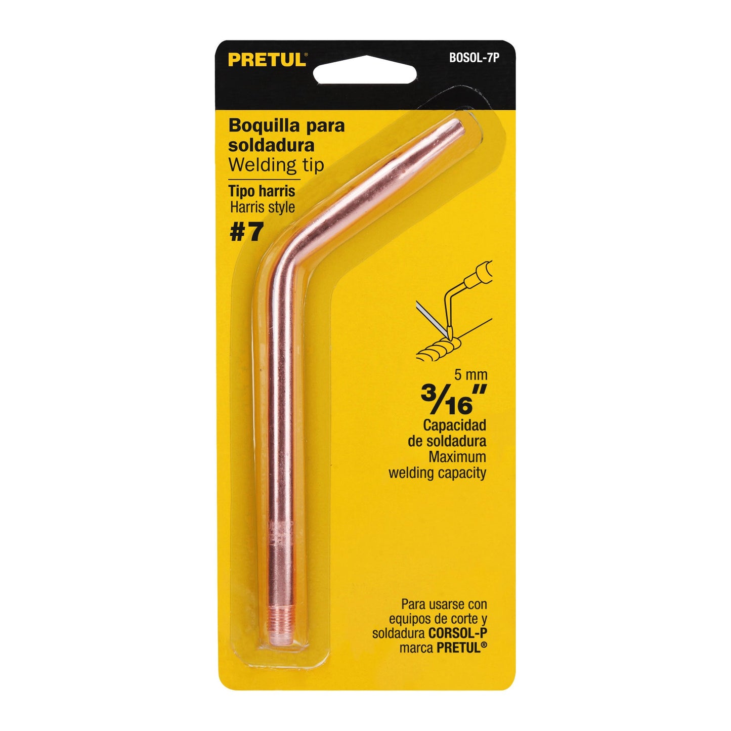 Boquilla #7 para soldar con acetileno, PRETUL | BOSOL-7P | 21535