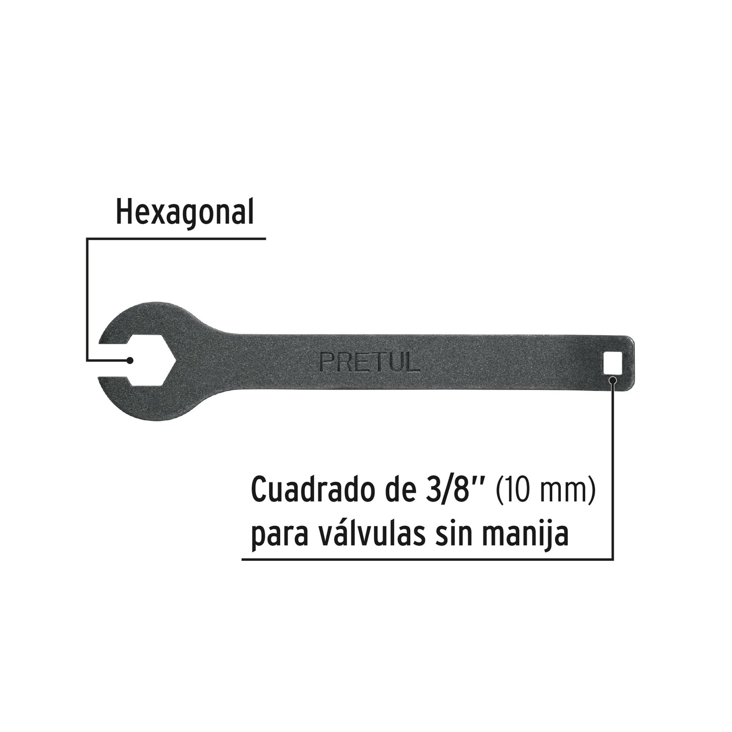Llave para tanque de gas, Pretul | LL-GA-P | 21804