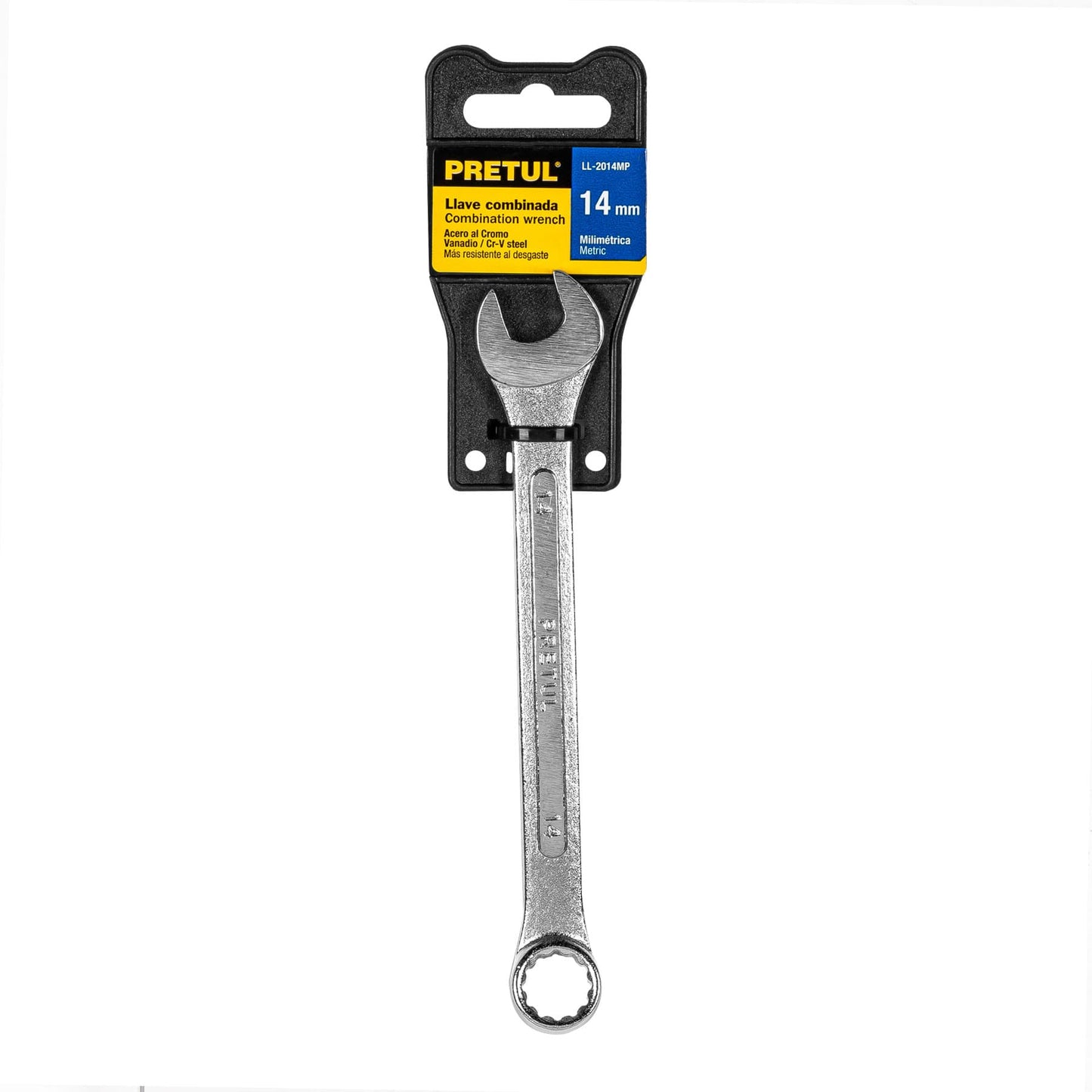 Llave combinada 14 mm x 180 mm de largo, Pretul | LL-2014MP | 21908