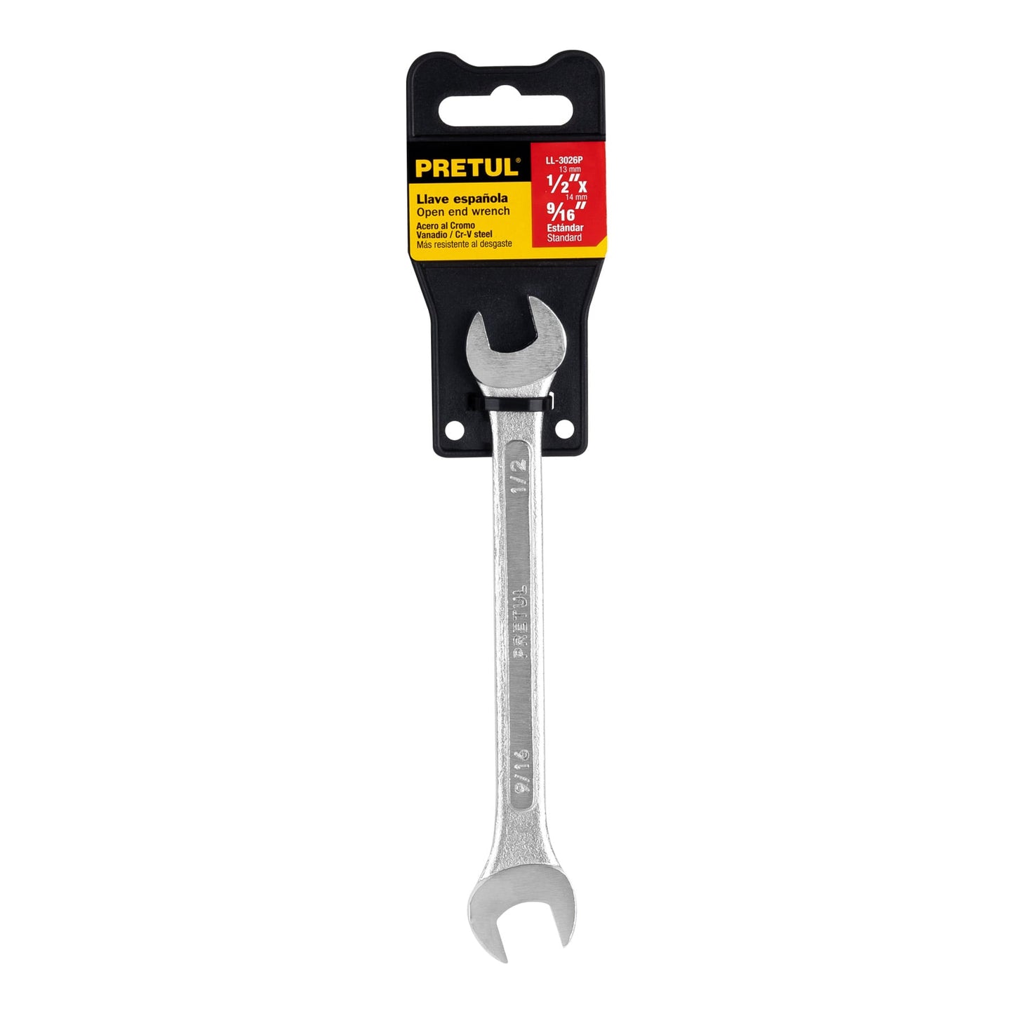 Llave española, 1/2 x 9/16' x 172 mm de largo, PRETUL | LL-3026P | 21954