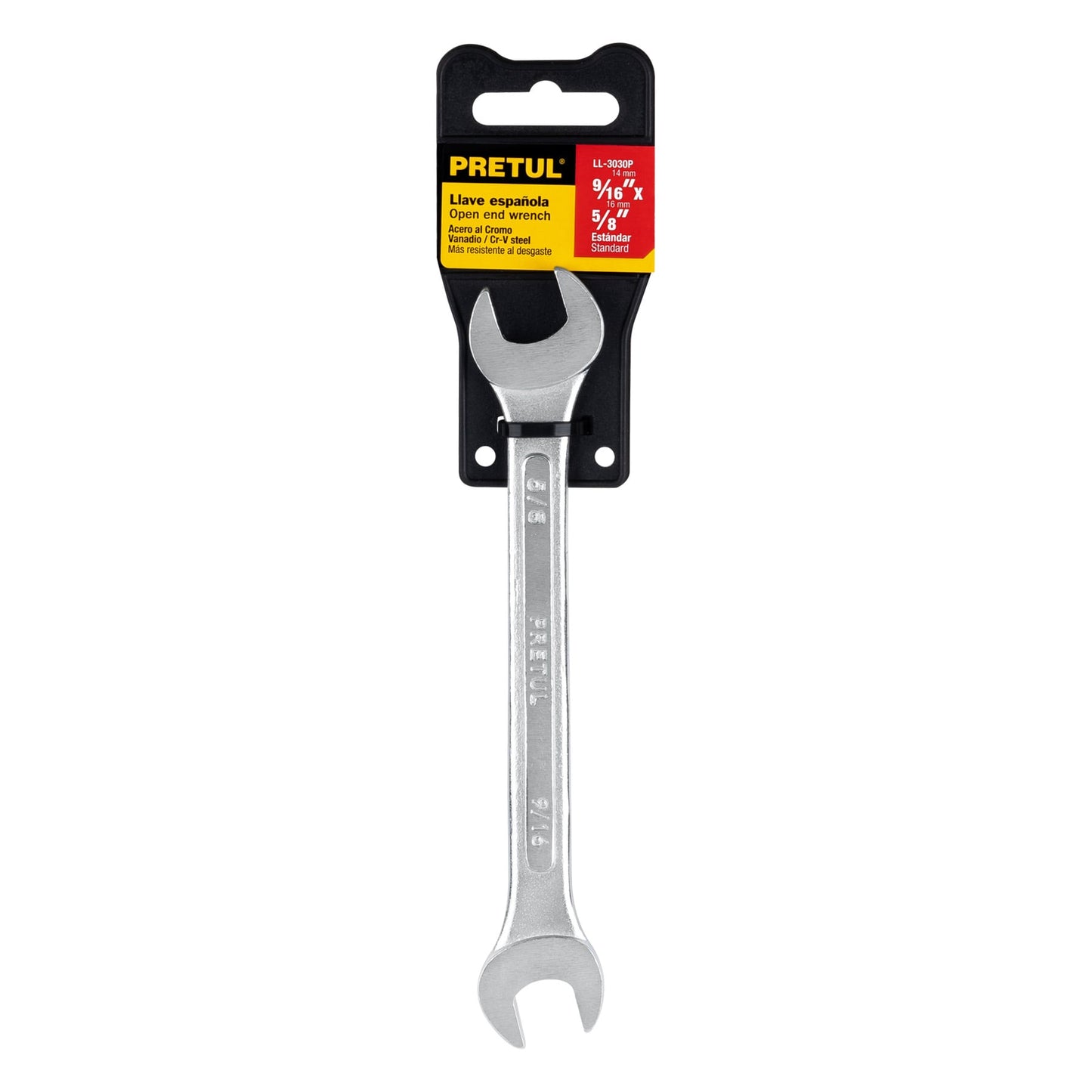 Llave española, 9/16 x 5/8' x 185 mm de largo, PRETUL | LL-3030P | 21955