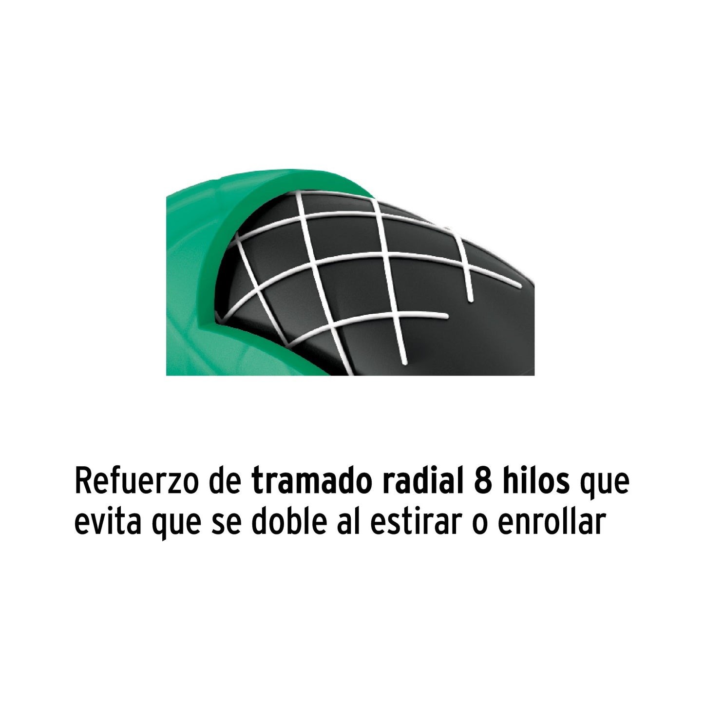 Manguera verde 1/2' 3 capas 15m conexiones plásticas, PRETUL | MAN-15X1/2P | 22132
