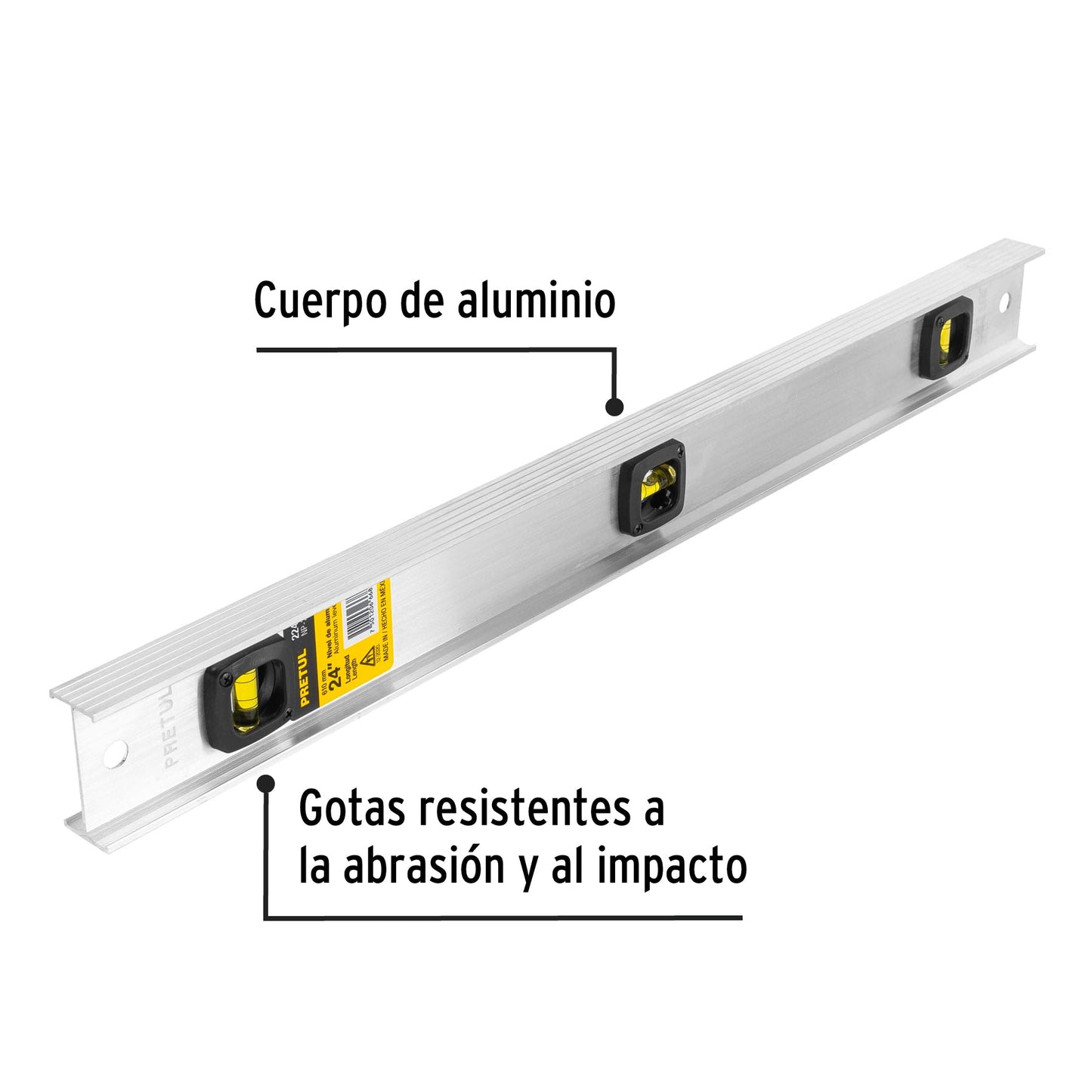 Nivel de 24' con cuerpo de aluminio, Pretul | NP-24P | 22460