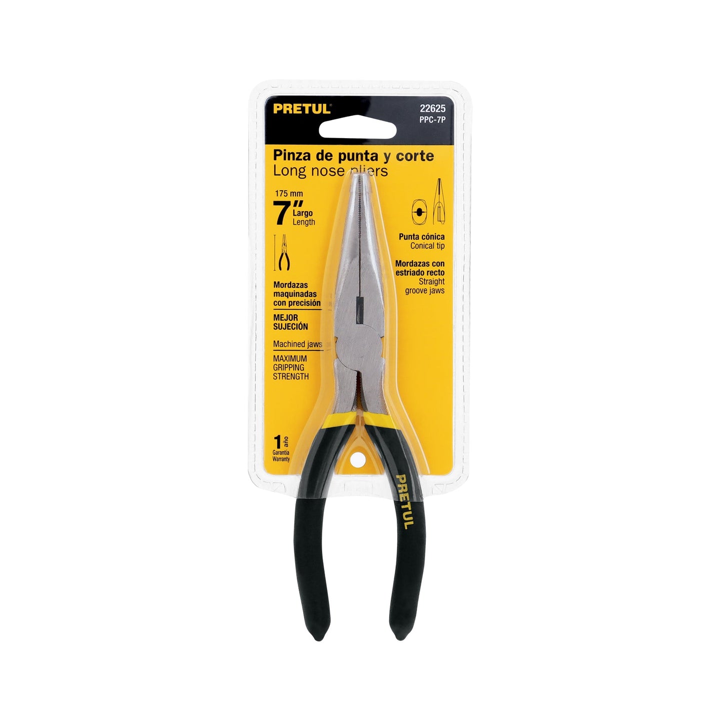 Pinza de punta y corte 7' mango de PVC, Pretul | PPC-7P | 22625
