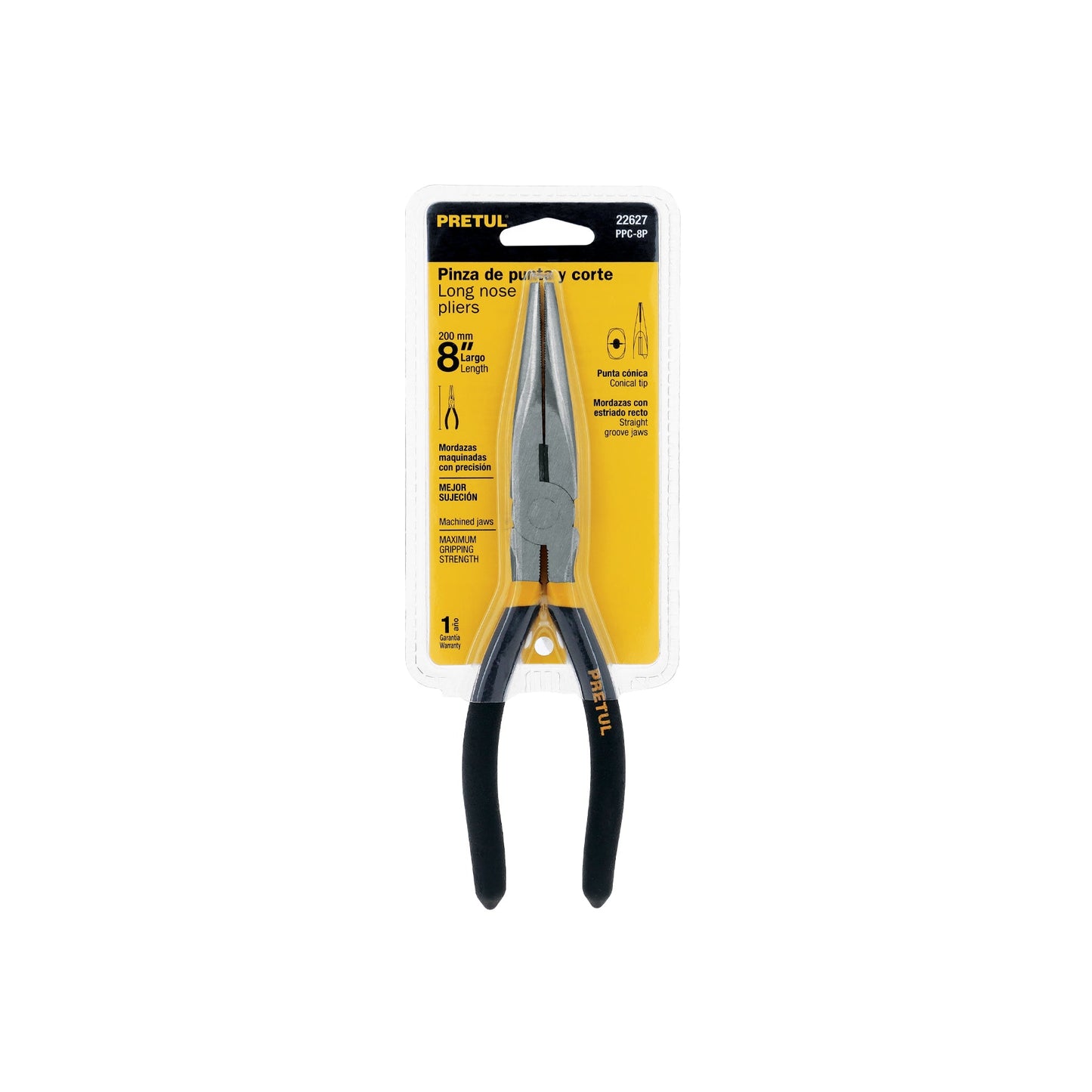 Pinza de punta y corte 8' mango de PVC, Pretul | PPC-8P | 22627
