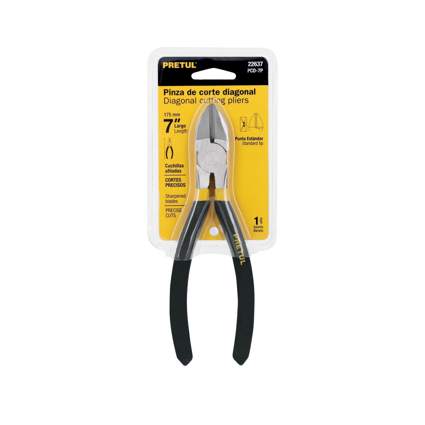 Pinza de corte diagonal 7' mango de PVC, Pretul | PCD-7P | 22637
