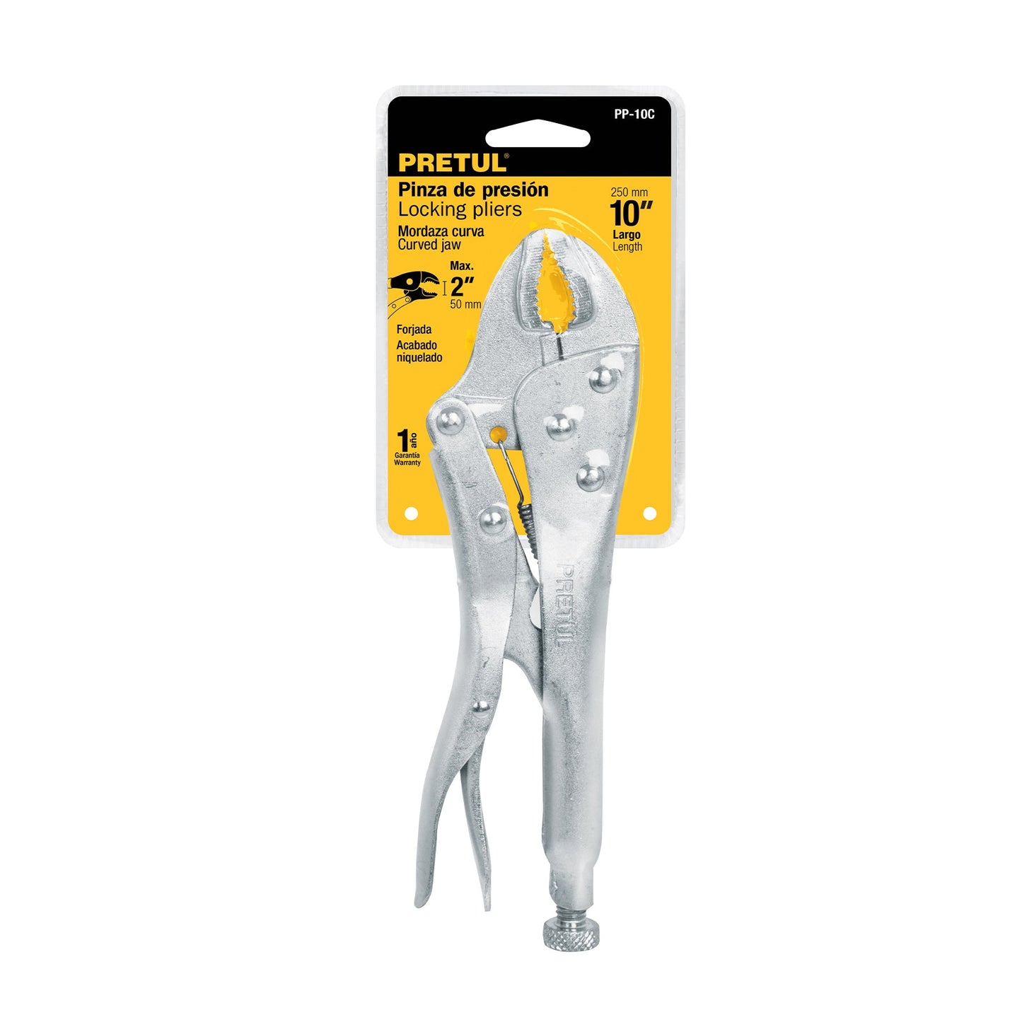 Pinza de presión 10' mordaza curva, Pretul | PP-10C | 22700