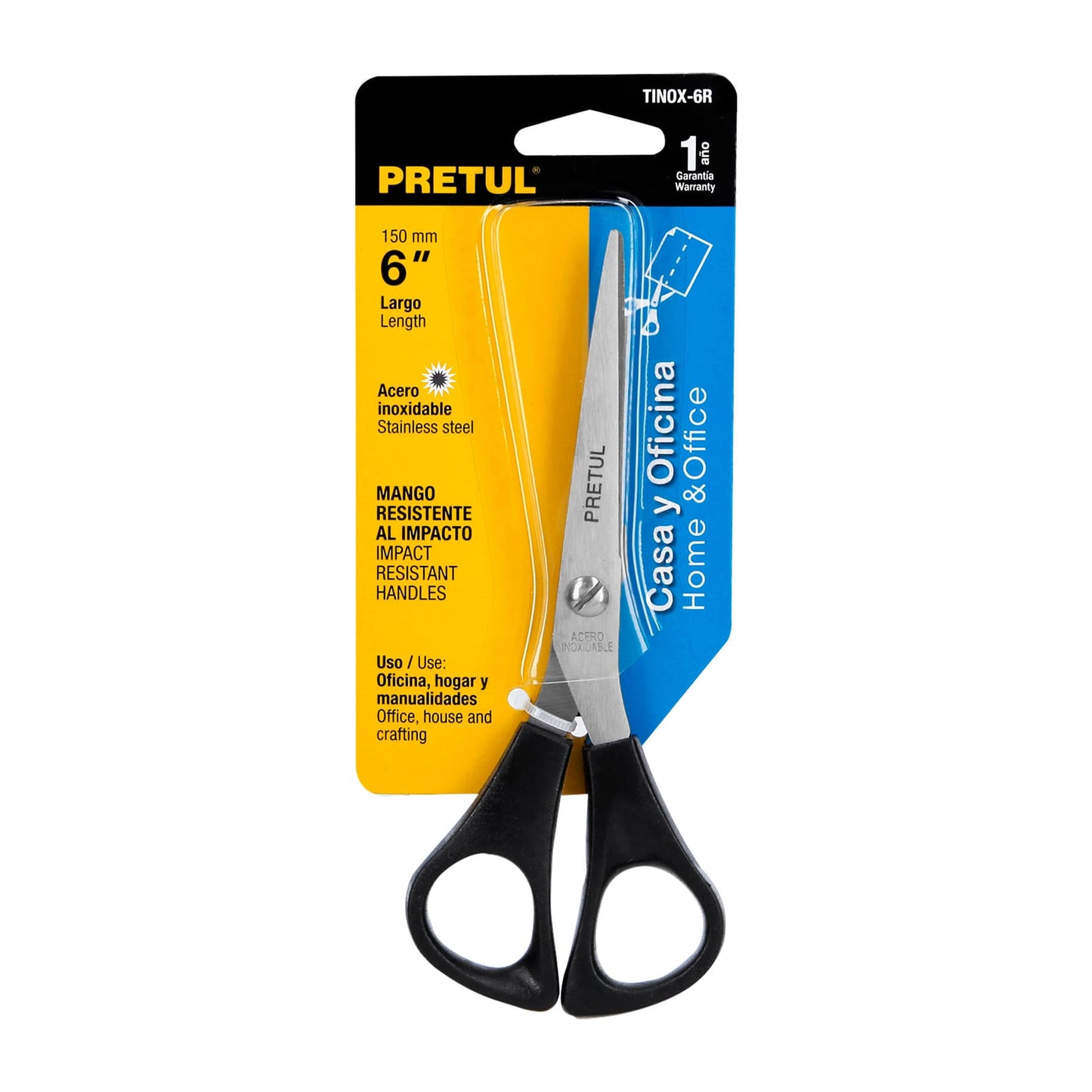 Tijera 6' de acero inoxidable para casa y oficina, PRETUL | TINOX-6R | 23187