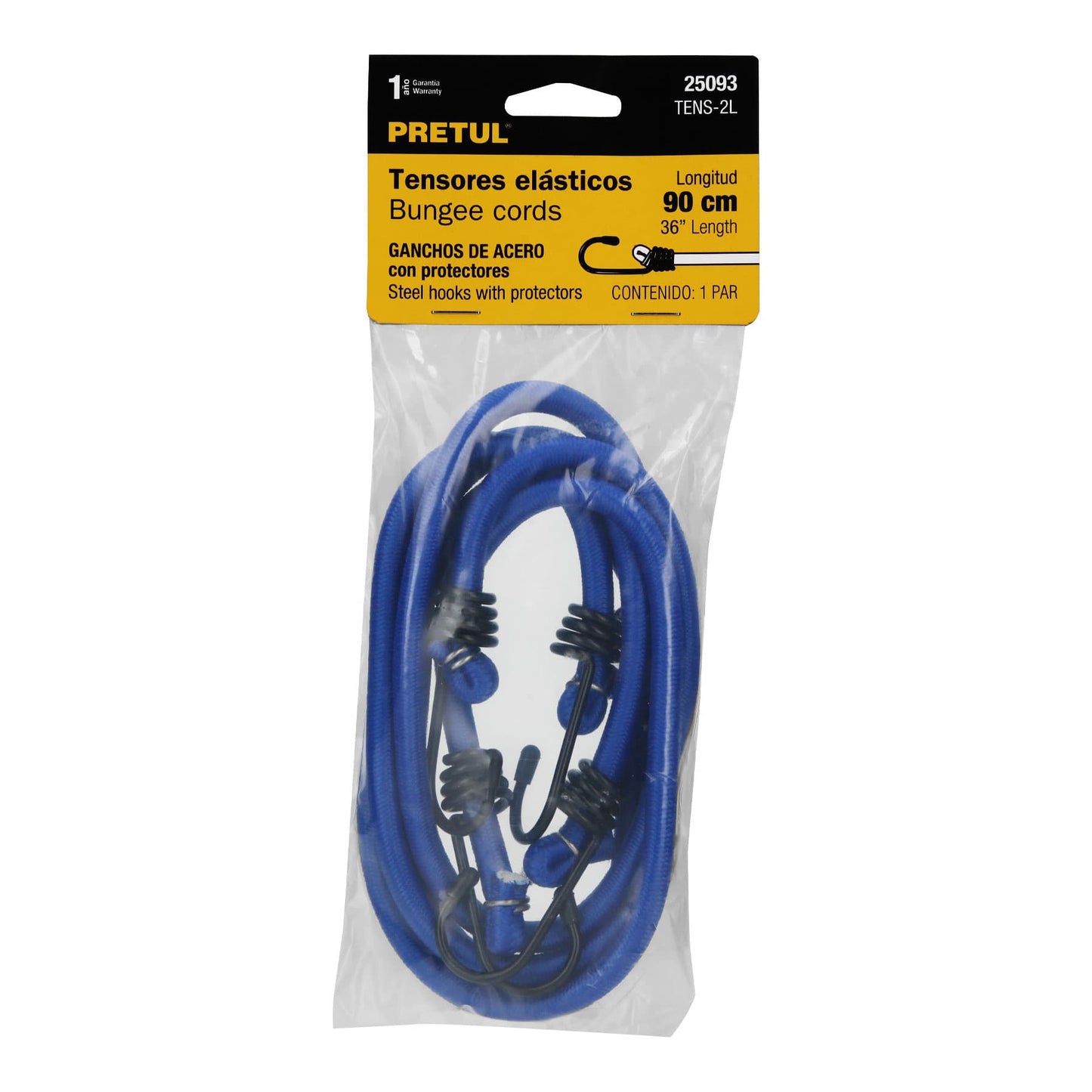 Bolsa con 2 tensores elásticos azules de 90 cm, Pretul | TENS-2L | 25093