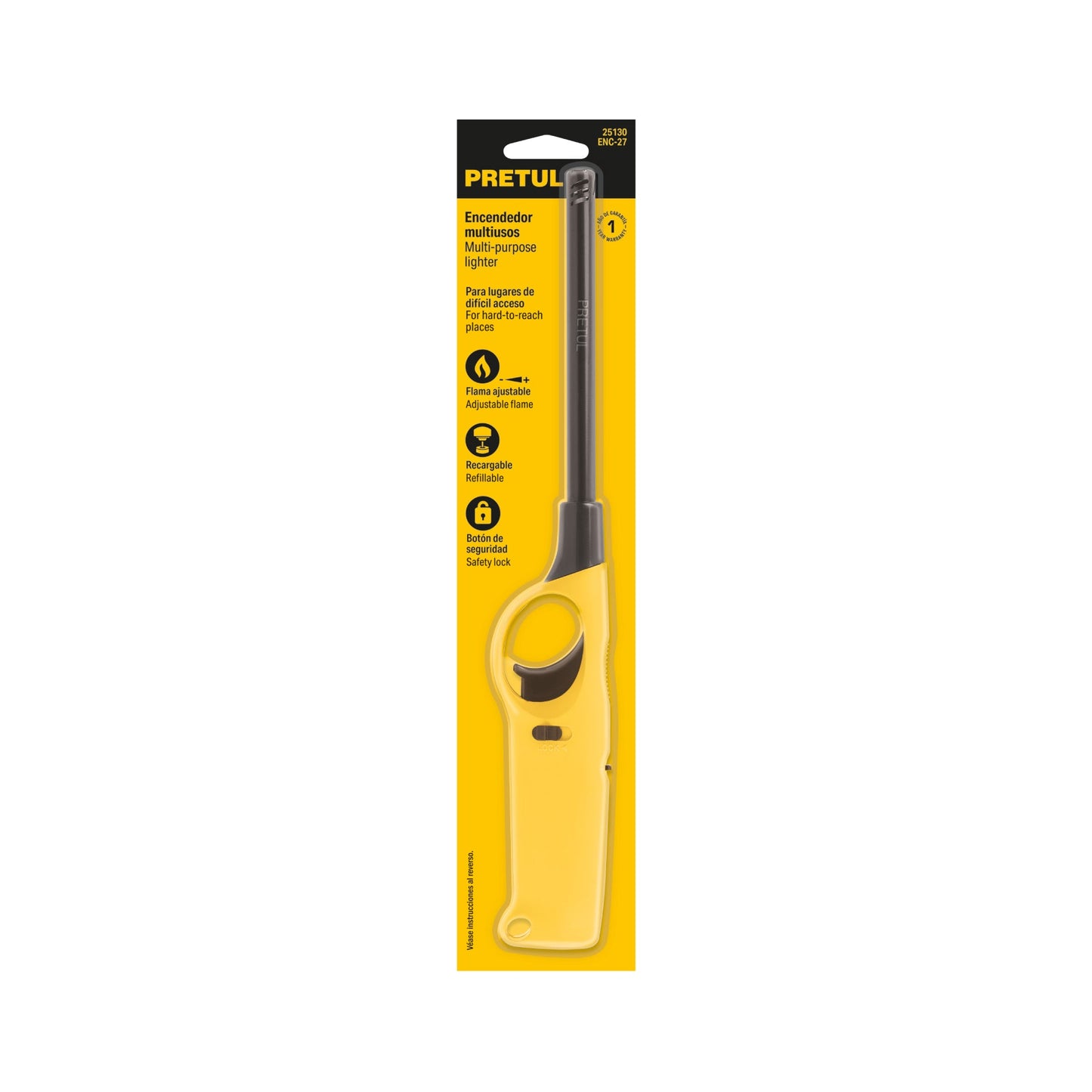 Encendedor multiusos, recargable, 27 cm, PRETUL | ENC-27 | 25130