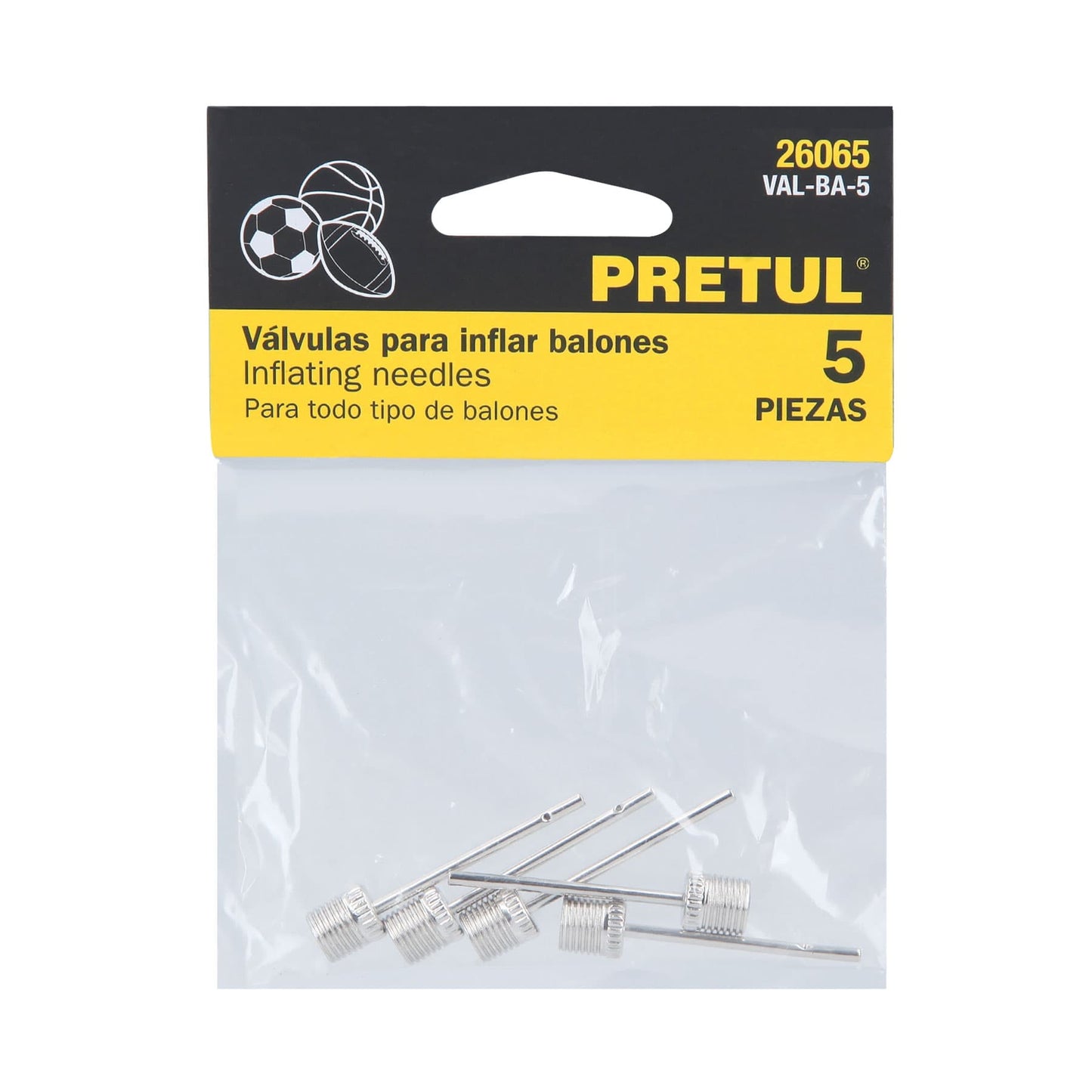 Bolsa con 5 válvulas para inflar balones, PRETUL | VAL-BA-5 | 26065
