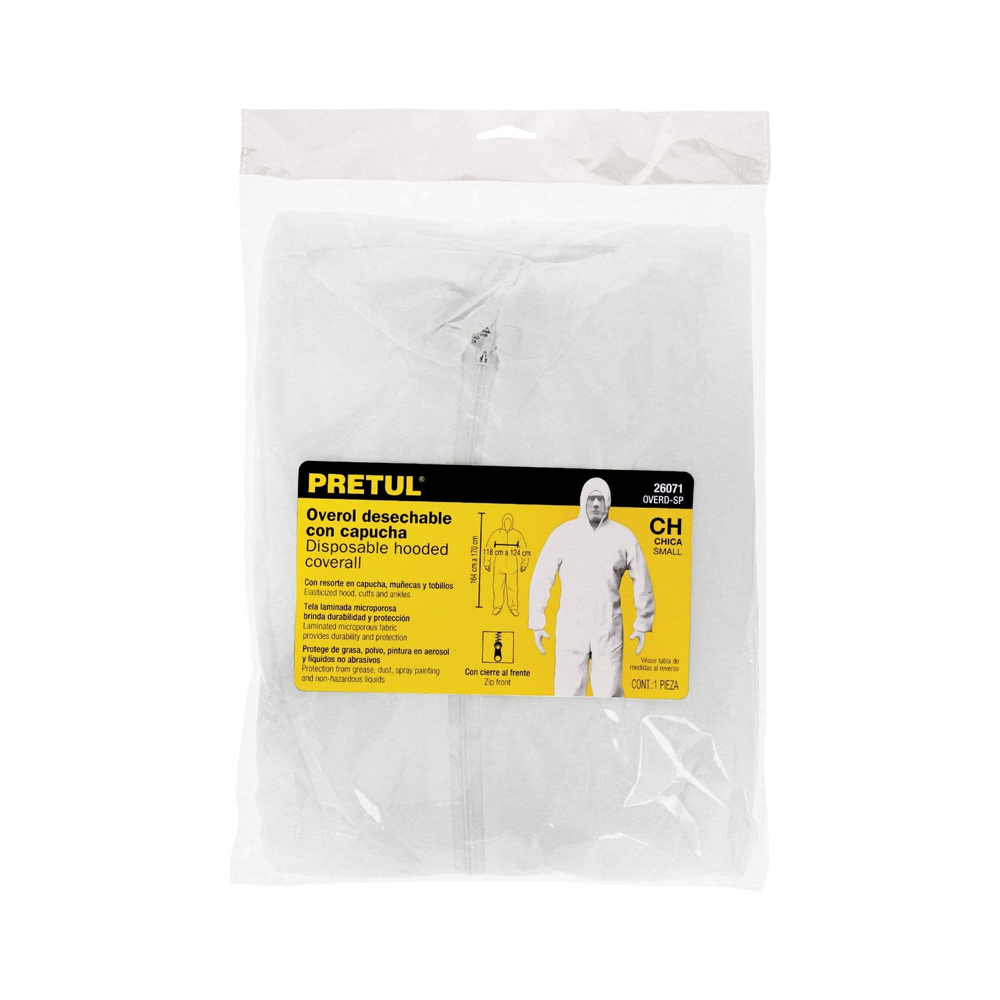 Overol desechable, talla CH, Pretul | OVERD-SP | 26071