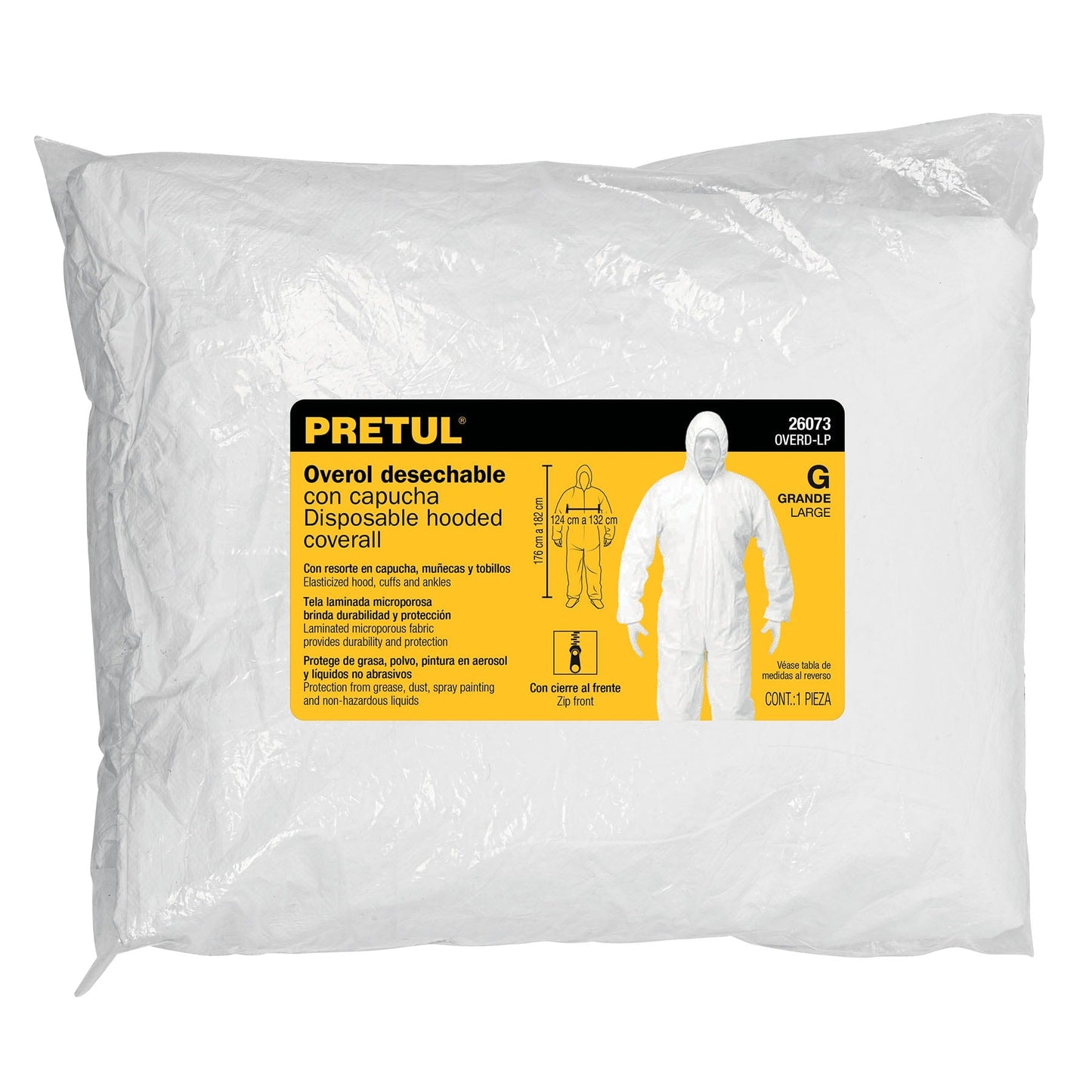 Overol desechable, talla G, Pretul | OVERD-LP | 26073