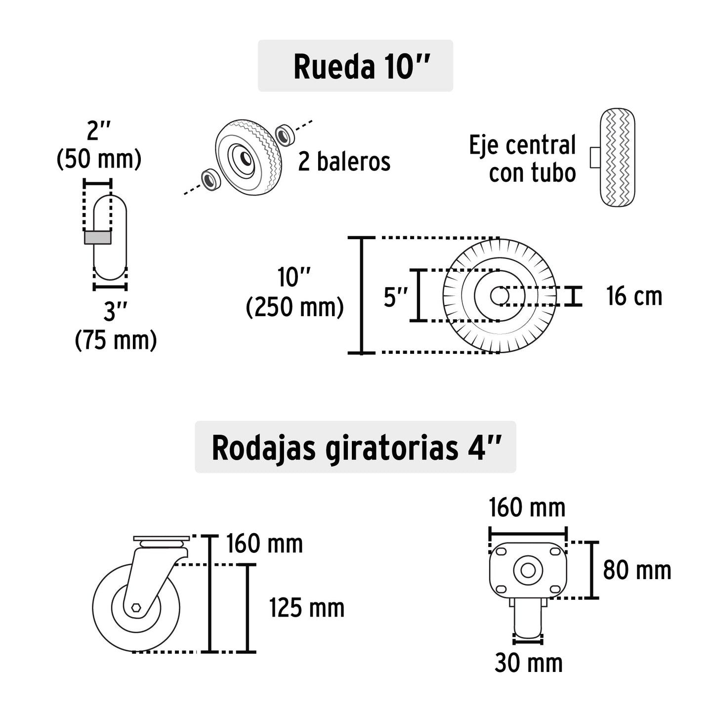 Diablo de carga convertible 3 en 1, 270Kg, Pretul | DIA-270P3 | 26079