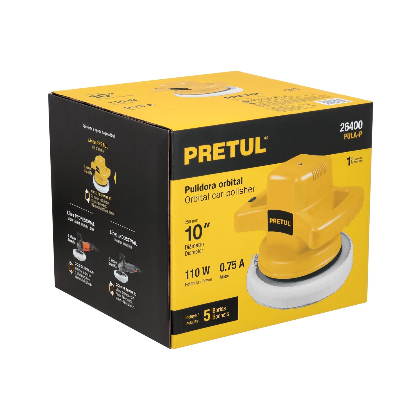 Pulidora 10' 110W, PRETUL | PULA-P | 26400