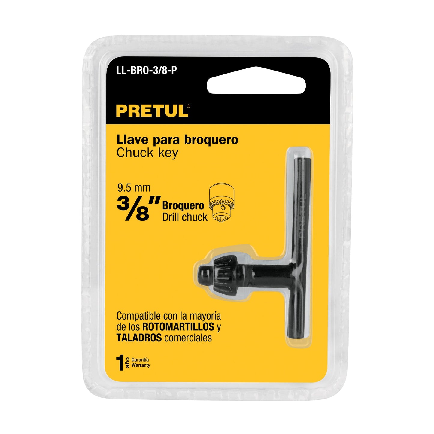 Llave para broquero de 3/8', PRETUL | LL-BRO-3/8-P | 27035