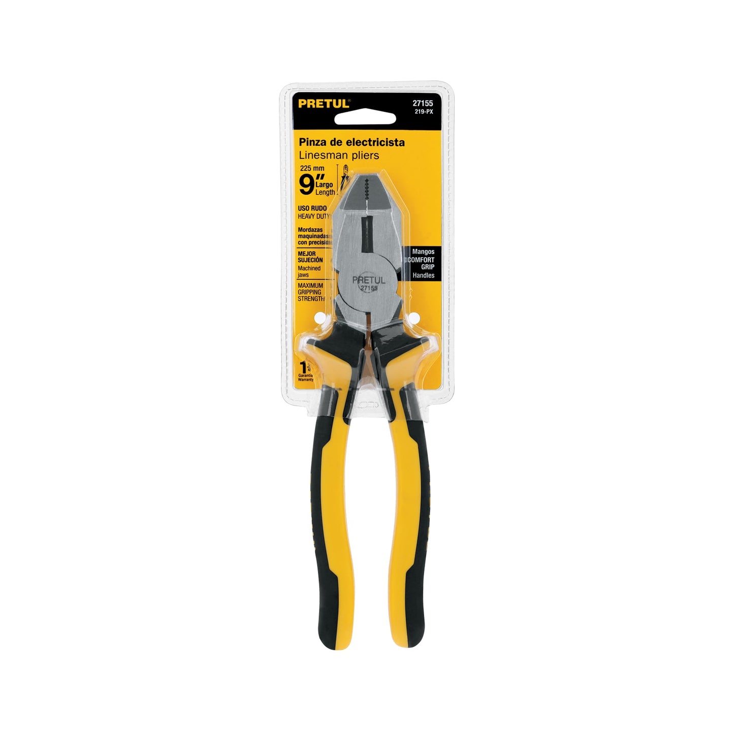 Pinza p/electricista 9' uso rudo, Comfort Grip, Pretul | 219-PX | 27155