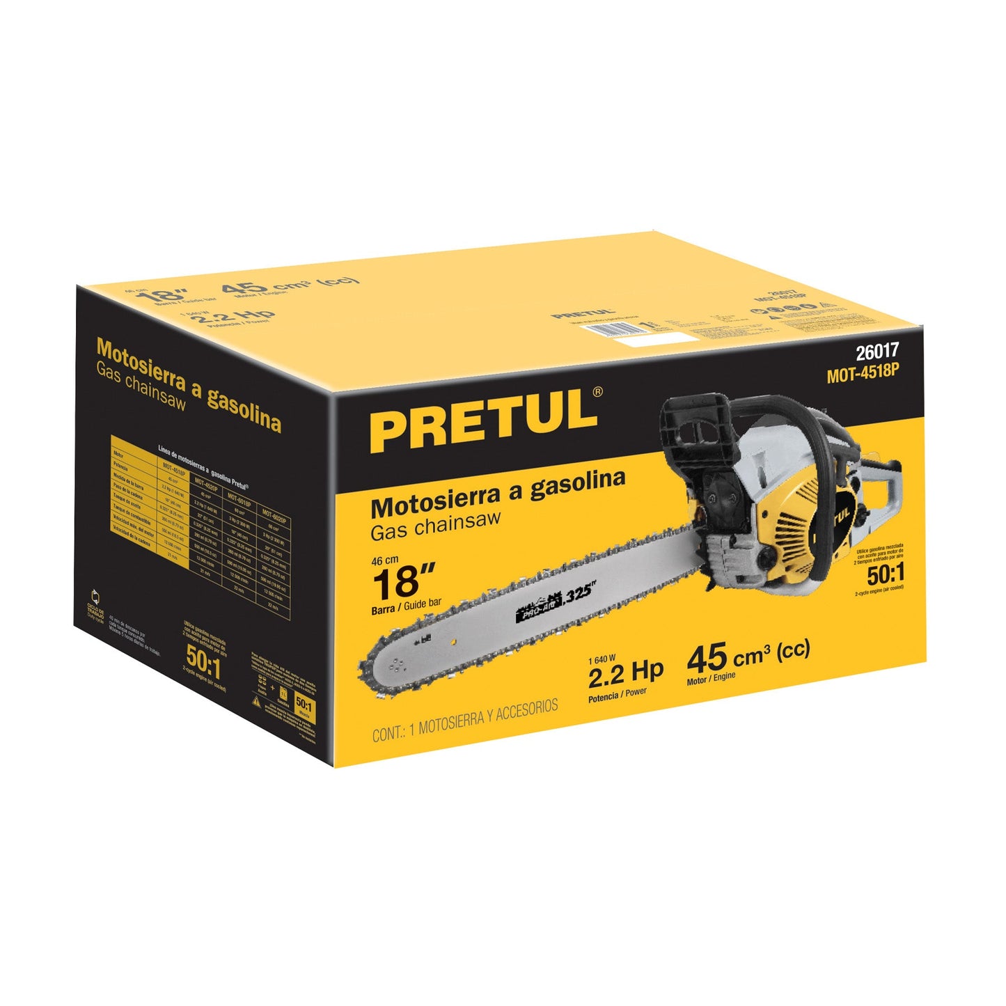 Caja de empaque de repuesto para MOT-4518P, Pretul | CJ-MOT-4518P | 27220