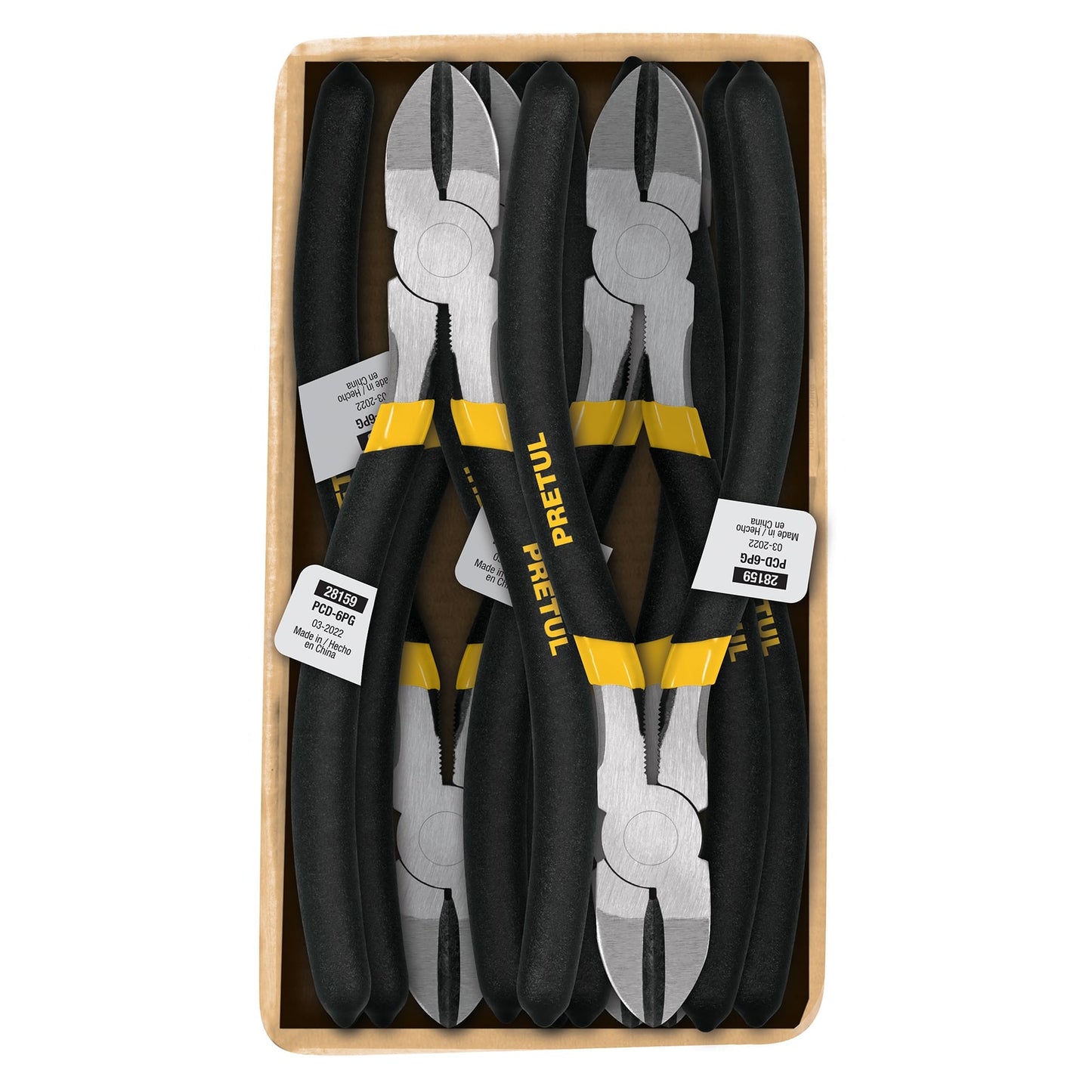 Pinza de corte diagonal 6' mango de vinil, a granel, Pretul | PCD-6PG | 28159