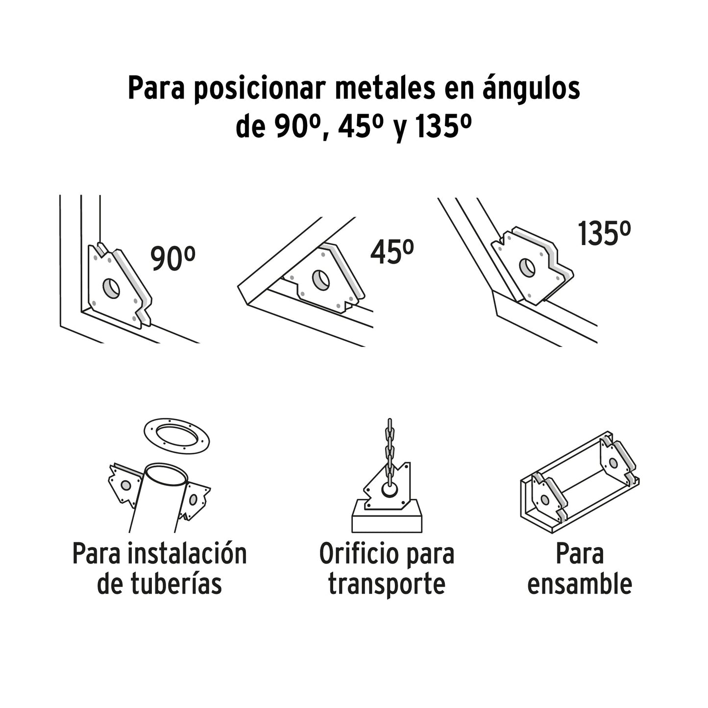 Escuadra magnética p/soldar, 3', capacidad 10 kg, PRETUL | ESM-3P | 28242