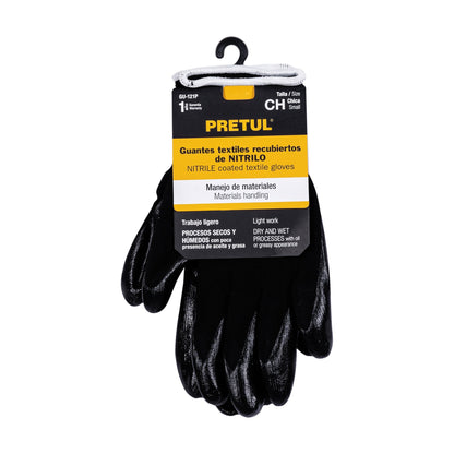 Guantes de nylon recubiertos de nitrilo, CH, PRETUL | GU-121P | 20026
