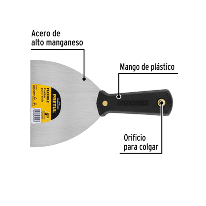 Espátula flexible 5' con mango de plástico, Pretul | E-5F | 20323