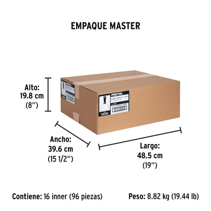 Espátula flexible 5' con mango de plástico, Pretul | E-5F | 20323