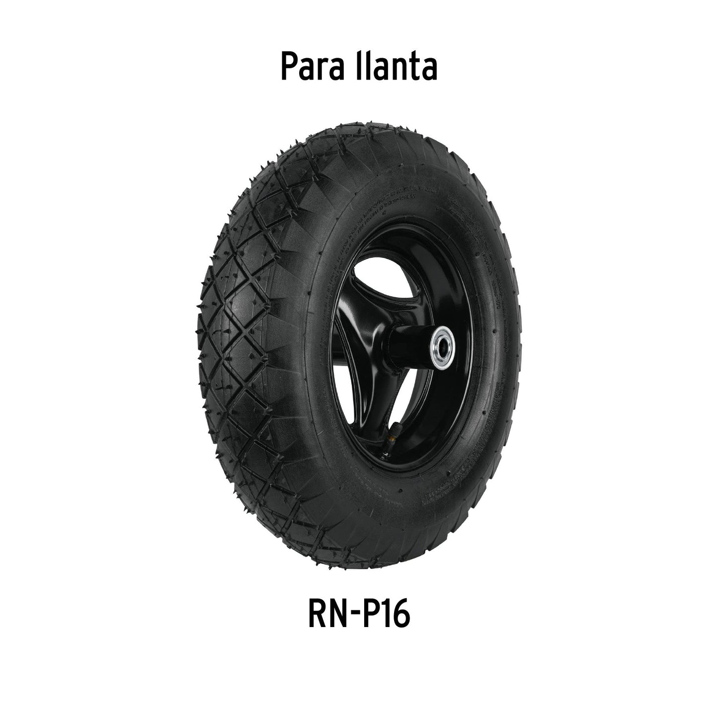 Llanta neumática 16', sin cámara, Pretul | N-P16 | 20584