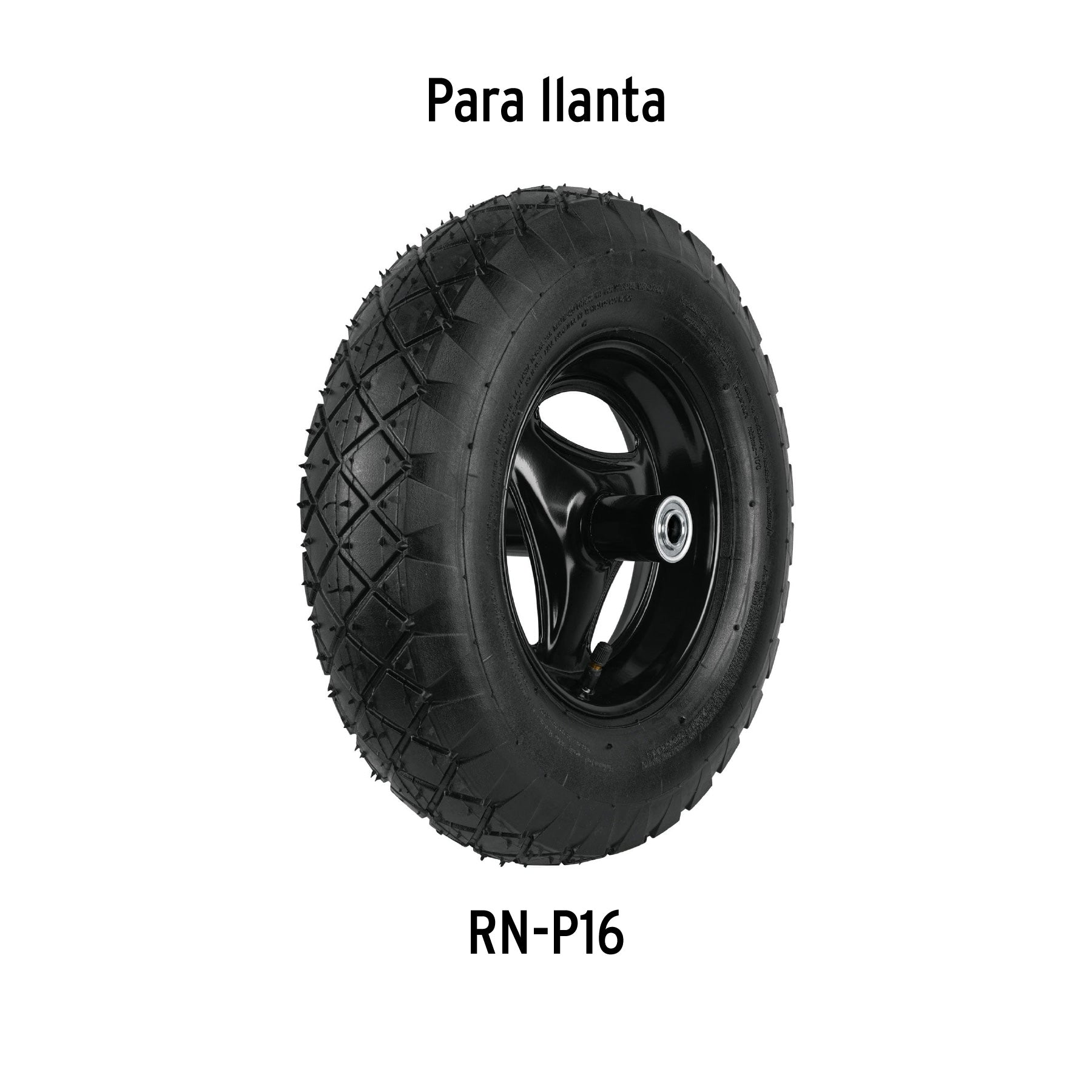 Llanta neumática 16', sin cámara, Pretul | N-P16 | 20584