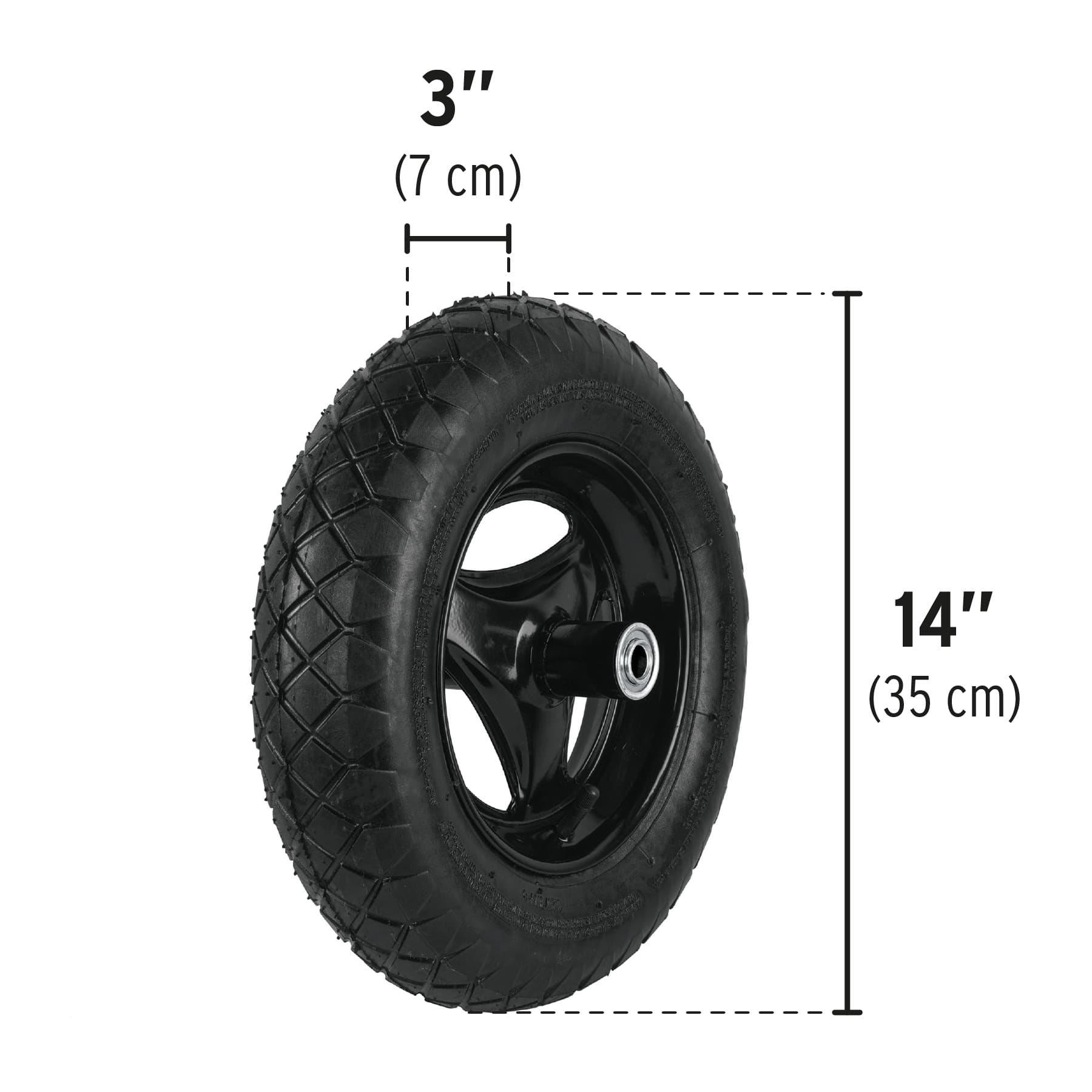 Carretilla 5.5 ft3, gris, neumática, bastidor tubular,PRETUL | CAP-5NB | 20646