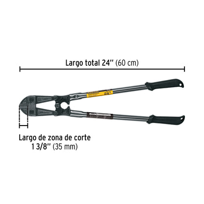 Cortapernos 24', mango tubular, PRETUL | CP-24P | 20947