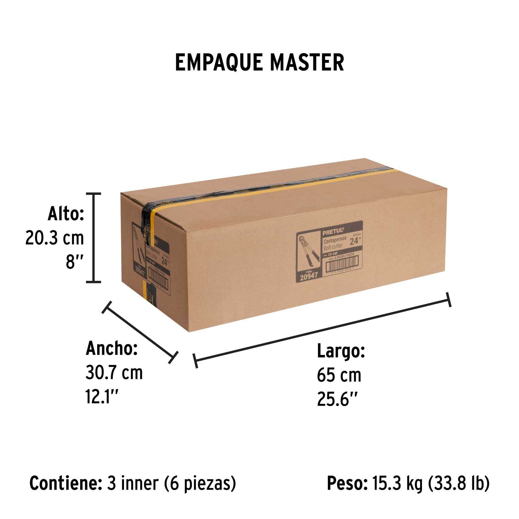 Cortapernos 24', mango tubular, PRETUL | CP-24P | 20947