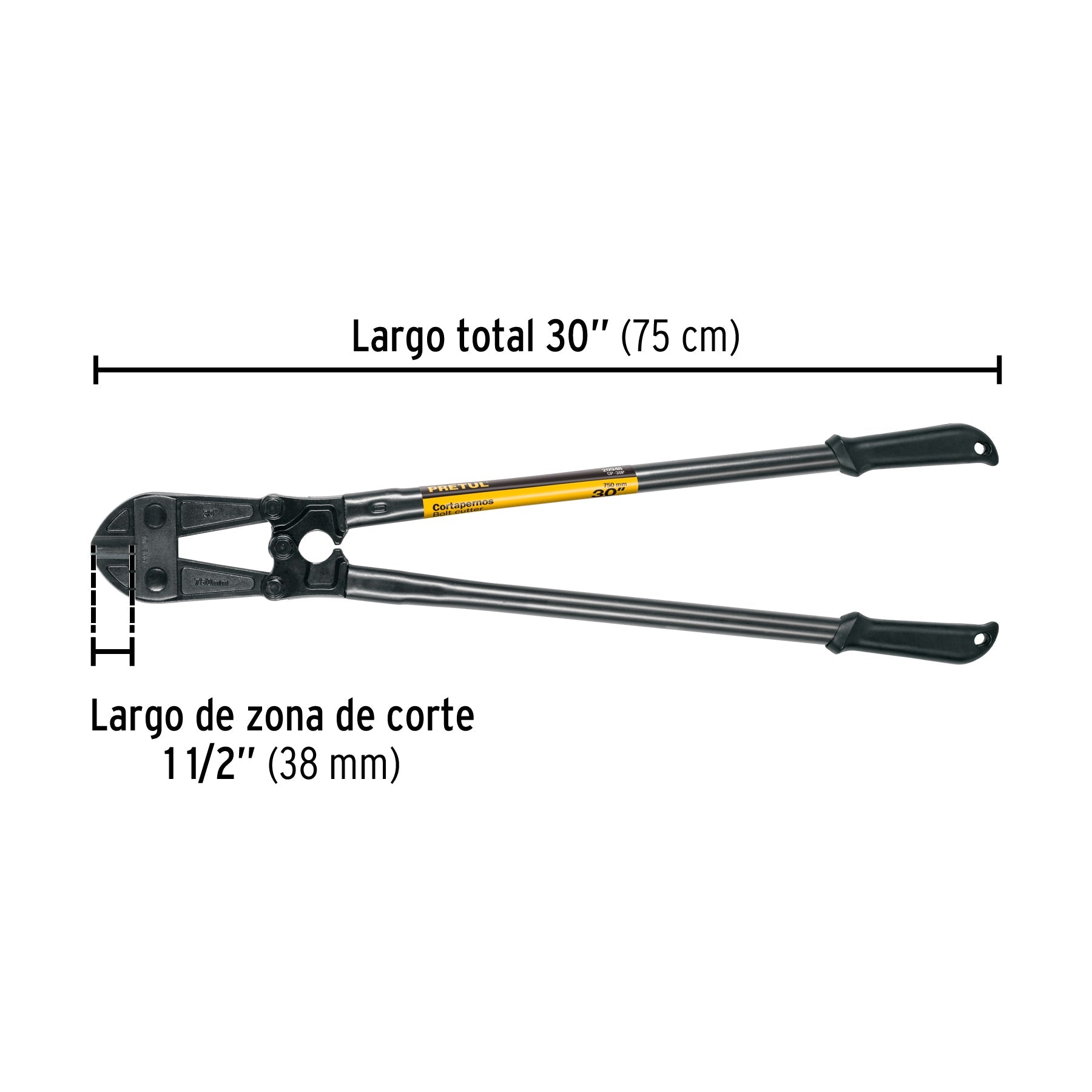 Cortapernos 30', mango tubular, PRETUL | CP-30P | 20948