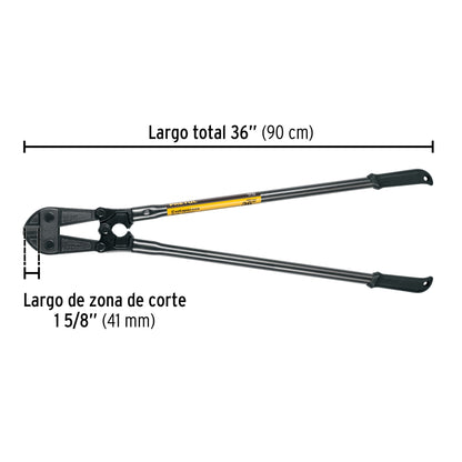 Cortapernos 36', mango tubular, PRETUL | CP-36P | 20949