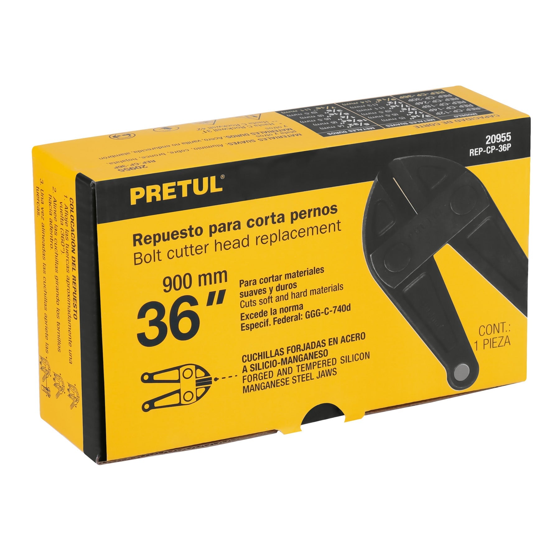 Cuchillas de repuesto para cortapernos 36', Pretul | REP-CP-36P | 20955