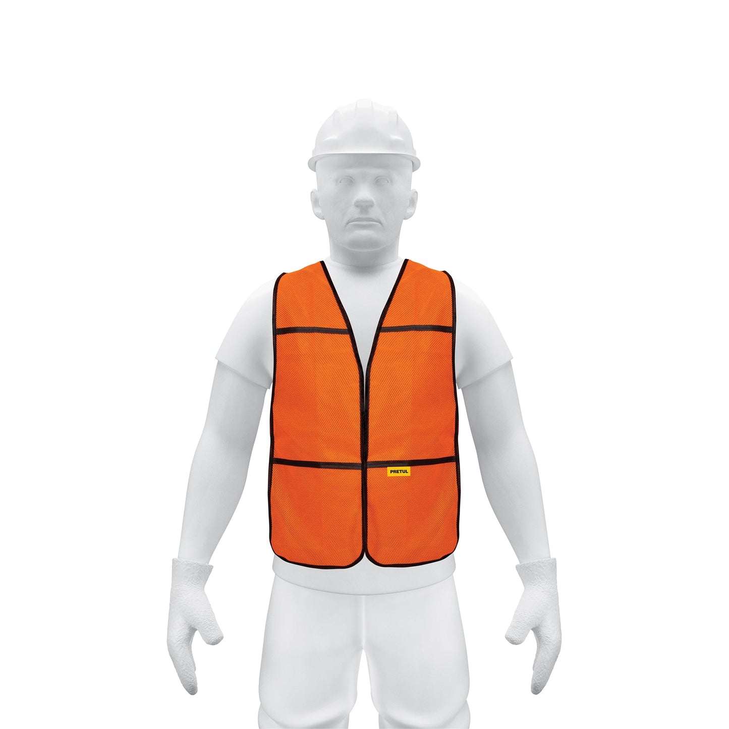 Chaleco de seguridad, uso de día, naranja, Pretul | CHS-100N | 21023