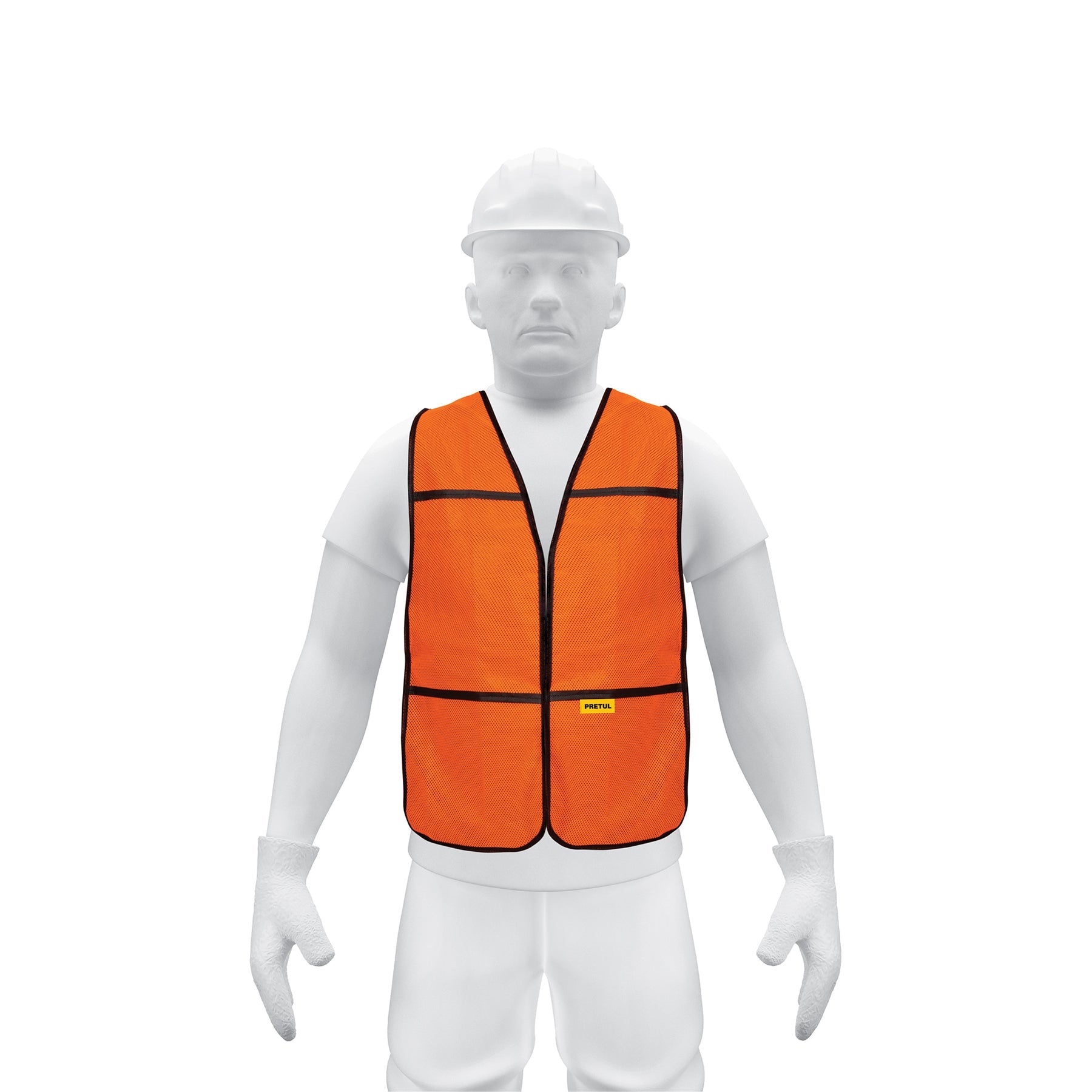 Chaleco de seguridad, uso de día, naranja, Pretul | CHS-100N | 21023