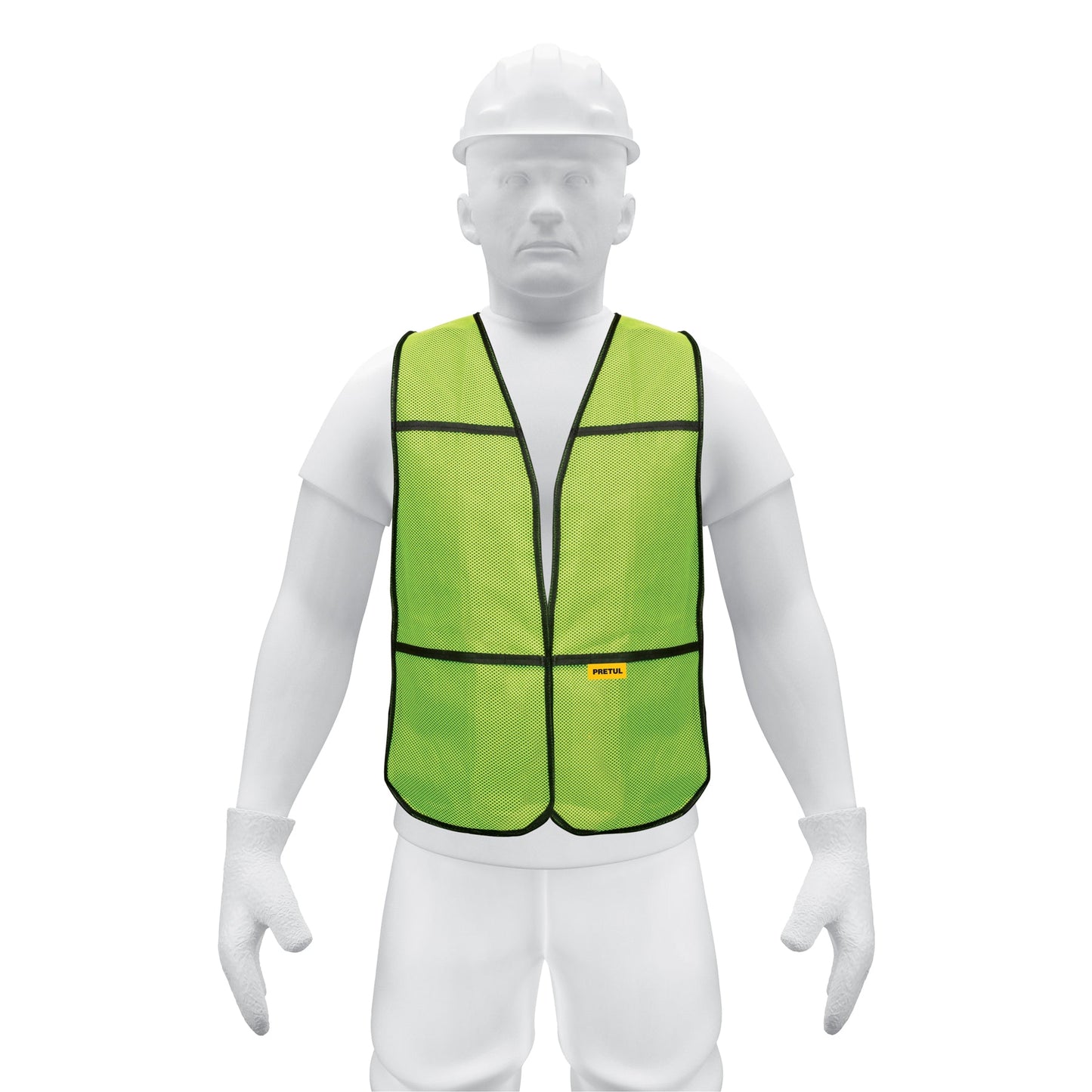 Chaleco de seguridad, uso de día, verde, Pretul | CHS-100V | 21024
