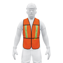 Chaleco de seguridad con cintas reflejantes, naranja, Pretul | CHS-200N | 21025