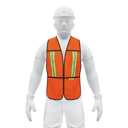 Chaleco de seguridad con cintas reflejantes, naranja, Pretul | CHS-200N | 21025