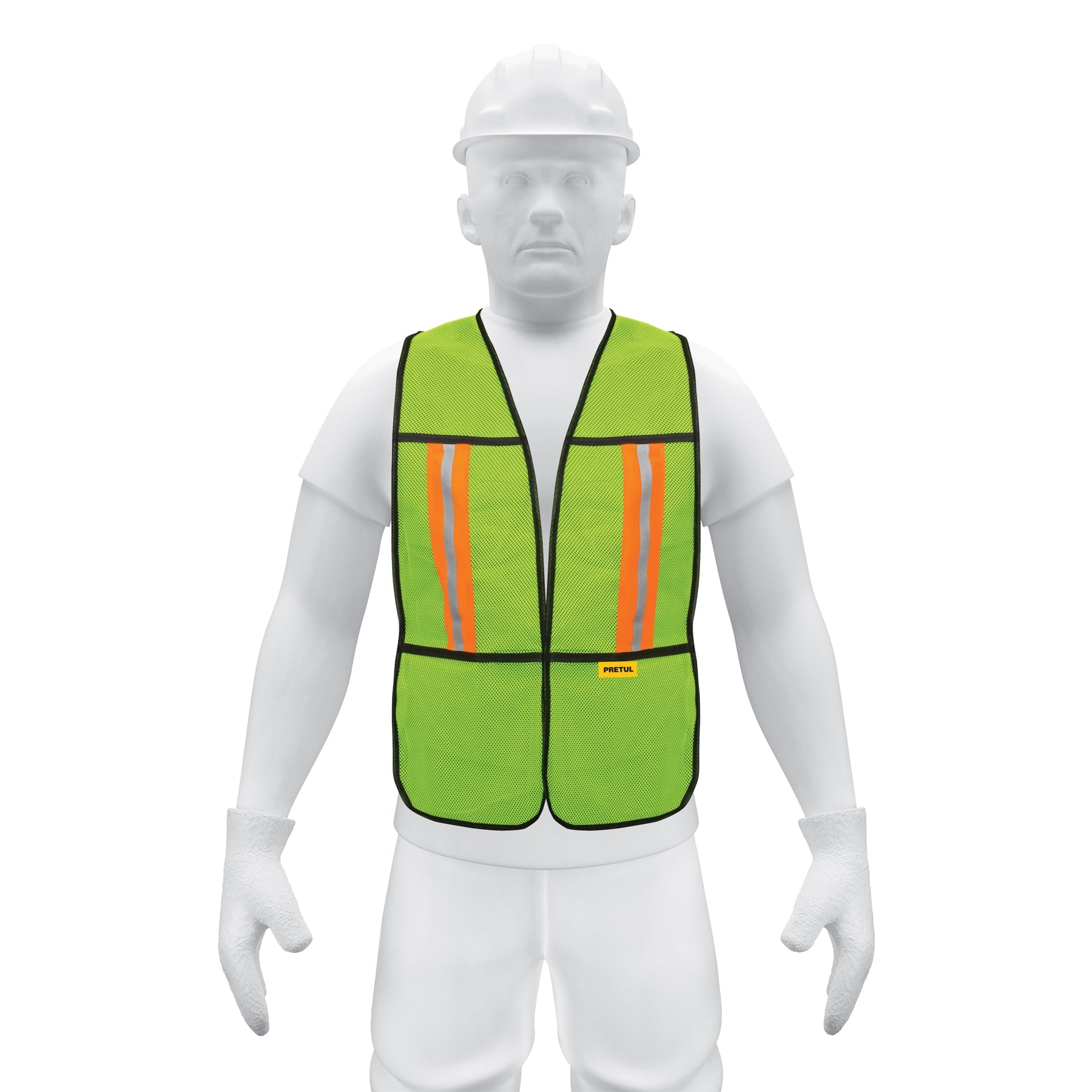 Chaleco de seguridad con cintas reflejantes, verde, Pretul | CHS-200V | 21026