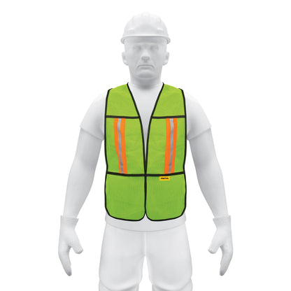 Chaleco de seguridad con cintas reflejantes, verde, Pretul | CHS-200V | 21026