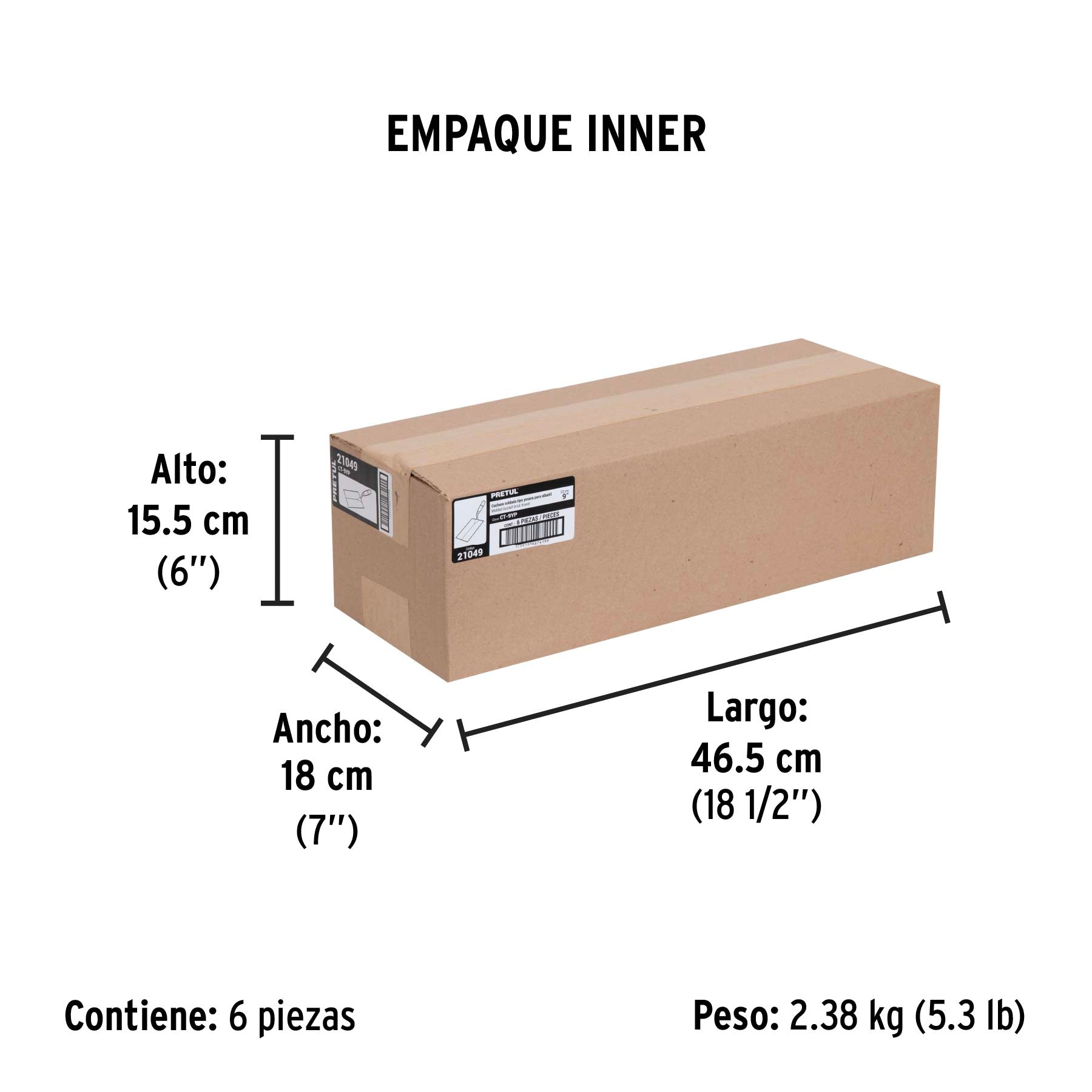 Cuchara para albañil 9' yesera, PRETUL | CT-9YP | 21049