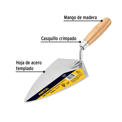Cuchara para albañil 9' tipo Filadelfia, PRETUL | CT-9P | 21053