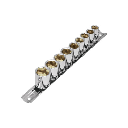 Juego de 9 dados cuadro 3/8' mm, Pretul | JD-3/8X10MM-P | 21189