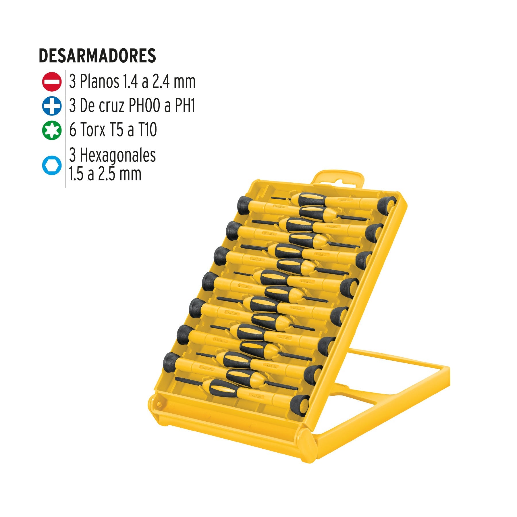 Juego con 15 desarmadores de precisión, Pretul | J-DEJ-15 | 21383